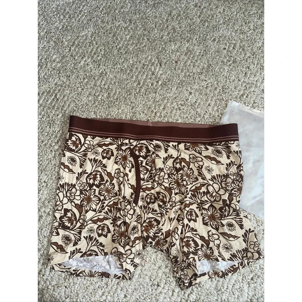 Kumori‎ Men's Brief Brown Floral  , Size Medium NEW